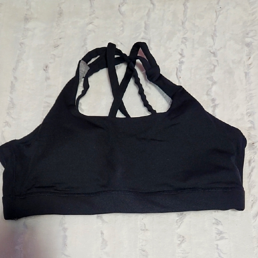 Women's Sports Bras Available in Small or Medium Blk/Neon green/Denim blue Nwt